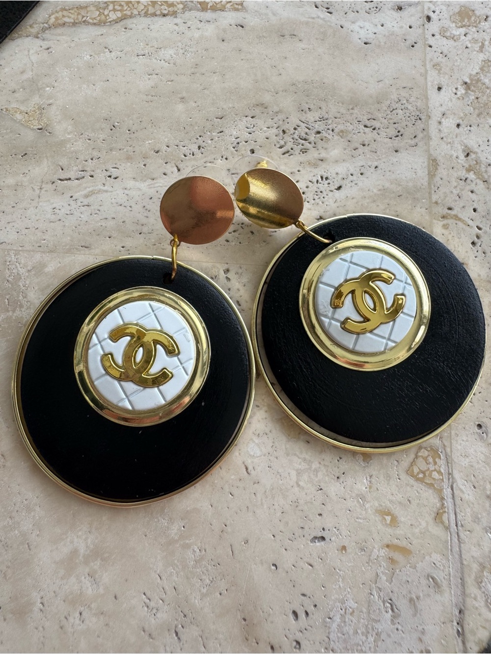 Black and White Unique Dangle Earrings